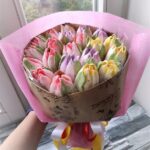 Букет цветов из зефирных тюльпанов